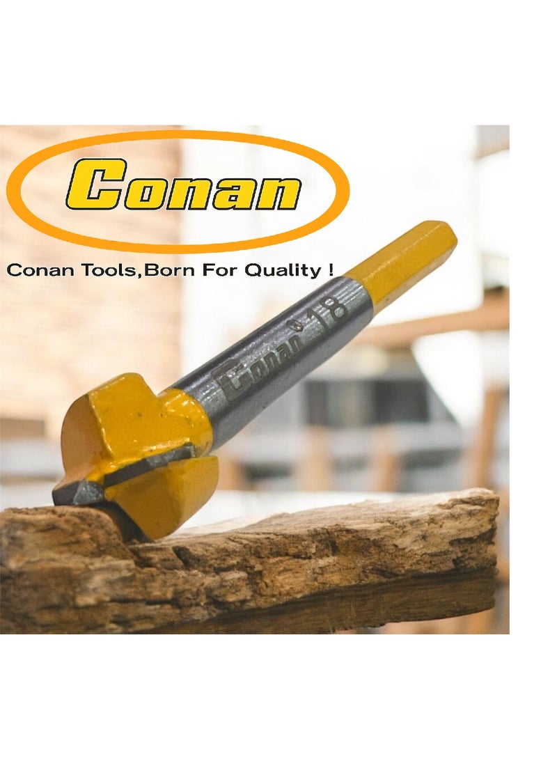 Conan 2 PCS Conan Forstner Drill Bit 18mm – Flat-Bottom Clean Wood Drilling – 78mm Length – Model COFD818 - Image 4